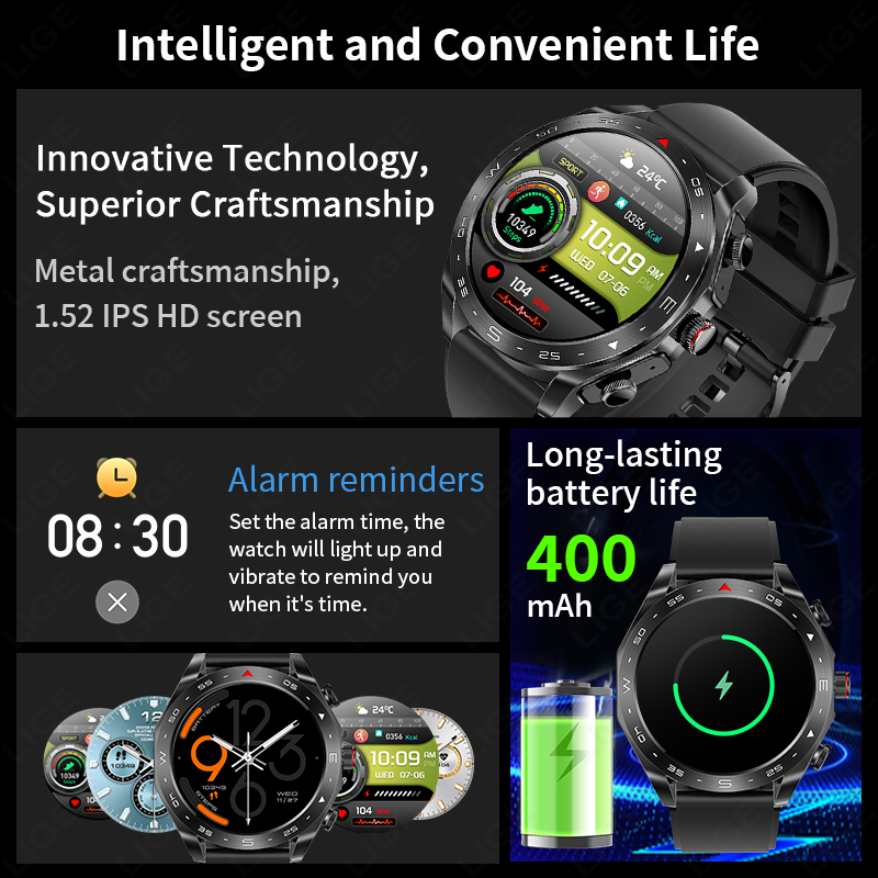 LIGE TWS 2‑in‑1 Smart Watch wi - Wireless Earbuds Tws ulasan dan harga