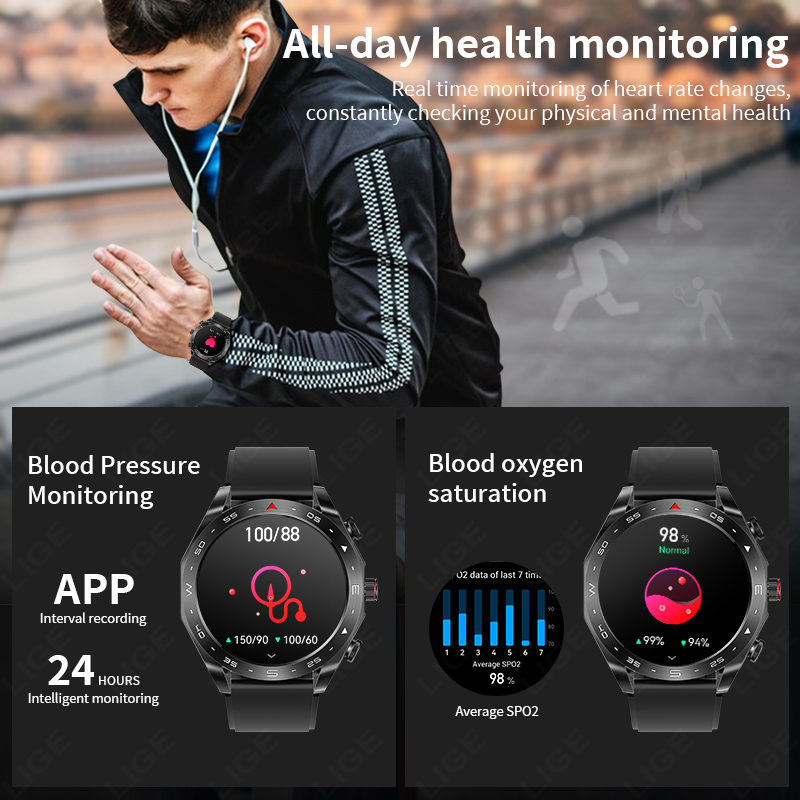 LIGE TWS 2‑in‑1 Smart Watch wi - Wireless Earbuds Tws ulasan dan harga